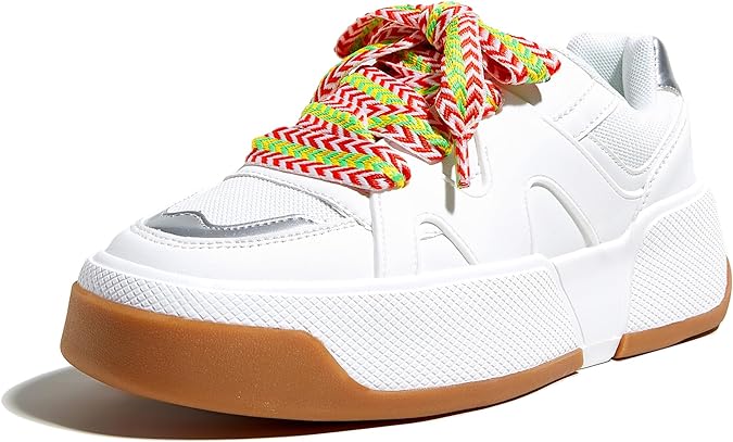 ¡Eleva tu estilo con las zapatillas deportivas con plataforma para mujer LUCKY STEP! Confeccionadas en piel sintética, ofrecen comodidad y moda con sus suelas gruesas. ¡Consigue el tuyo hoy y mejora tu juego de zapatos!